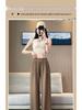 Spring & Autumn High-Waist Wide-Leg Pants: New Summer Thin, Casual, Straight-Leg Design