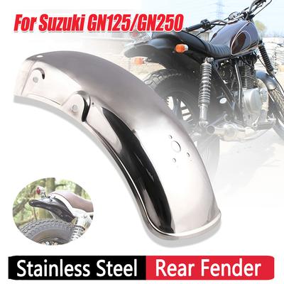 Arka Çamurluk Aşınmaya Dayanıklı Paslanmaz Çelik Arka Çamurluk Suzuki GN125 GN250 için Evrensel Motosiklet Aksesuarları Parçaları Şasiler