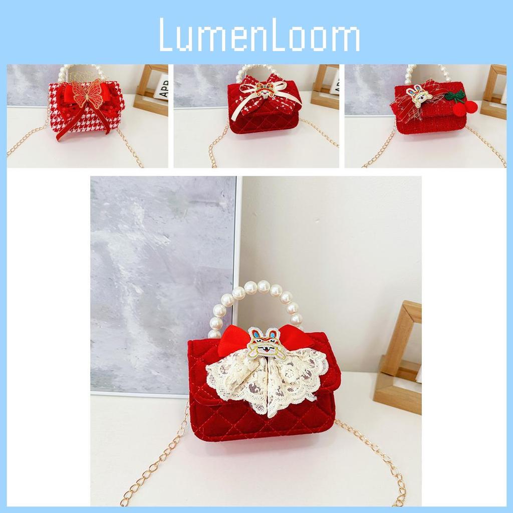Delightful Red Lace Handbag For Girls Fun Everyday Use Small Purse For Kids