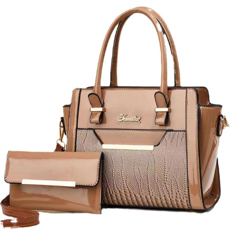 Casual Shoulder Women's Tote Bag  New Large Capacity Bright Leather Fashion Ladies Handbag Women's Shopping Messenger Bags