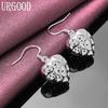 925 Sterling Silver Heart AAA Zircon Earrings Wedding Jewelry
