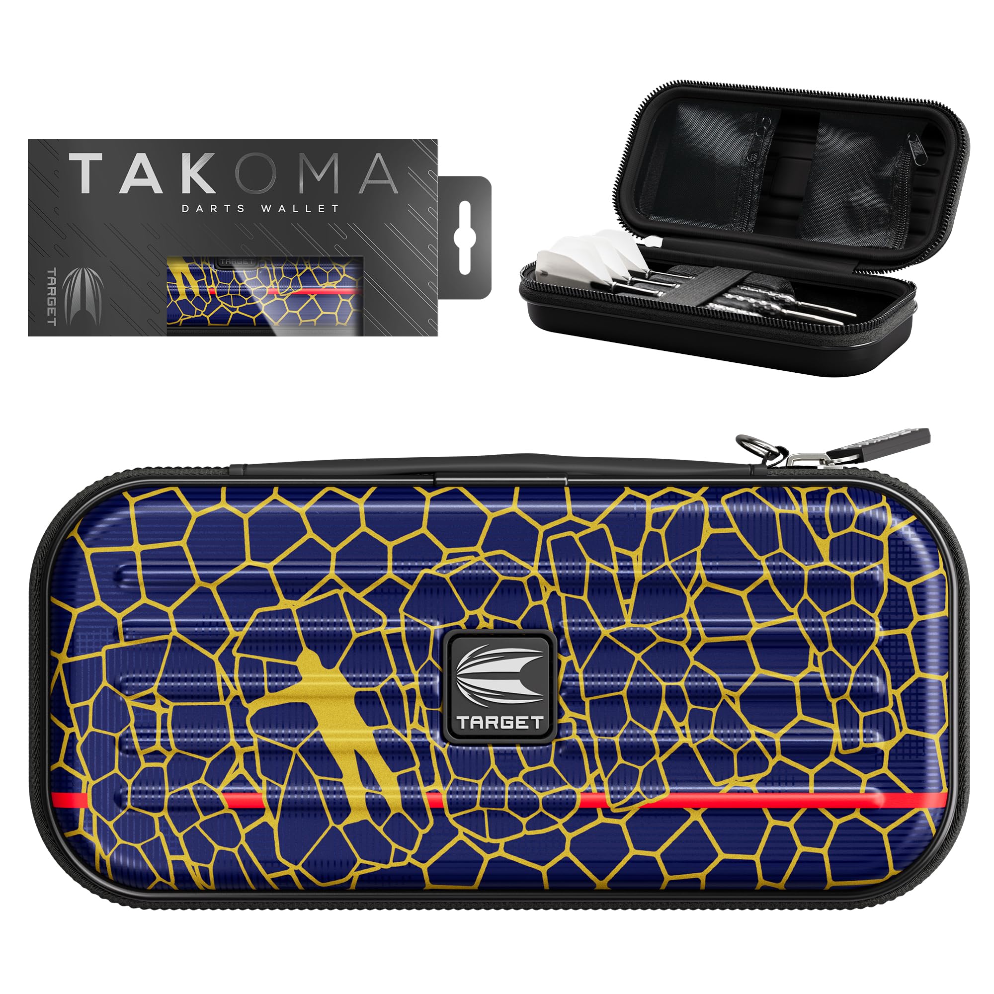 

TARGET Darts JOSH ROCK TAKOMA WALLET Regular Size Dart Case with EVA Protective Holds 3 and Includes Inner and Professional Dart Accessories Cover, синий