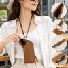 PU Leather Sunglasses Pouch with Lanyard Hanging Sunglasses SunGlasses Holder Eyewear Accessories