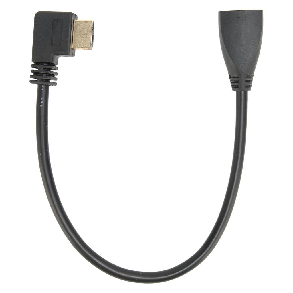 Cablu de prelungire pentru interfață multimedia HD cu unghi stânga tip A, tip A, mascul la mamă, mufă placată cu aur 24K 3D 4K