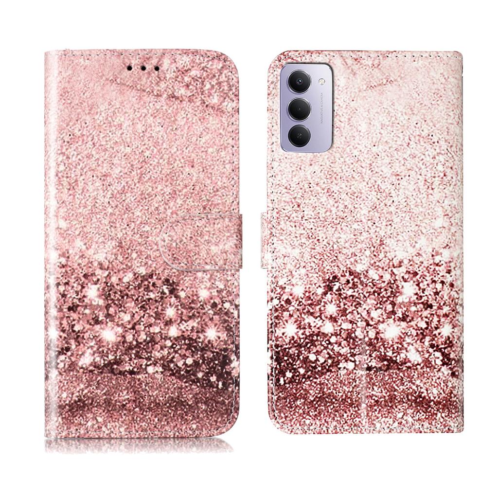 Dla Xiaomi Redmi 15 5G (Światowy) (169mm) Etui Stand Marmurkowe Malowane Folio Klapka Skórzany Portfel Pokrowiec na Telefon