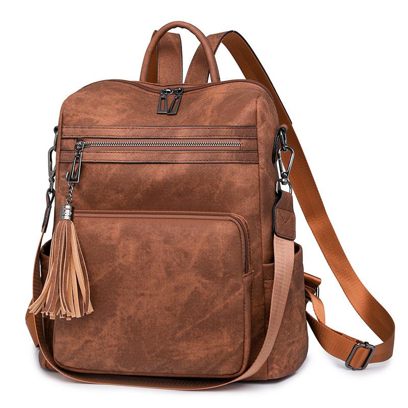 Winter new retro fashion women's backpack large capacity backpack women's backpack