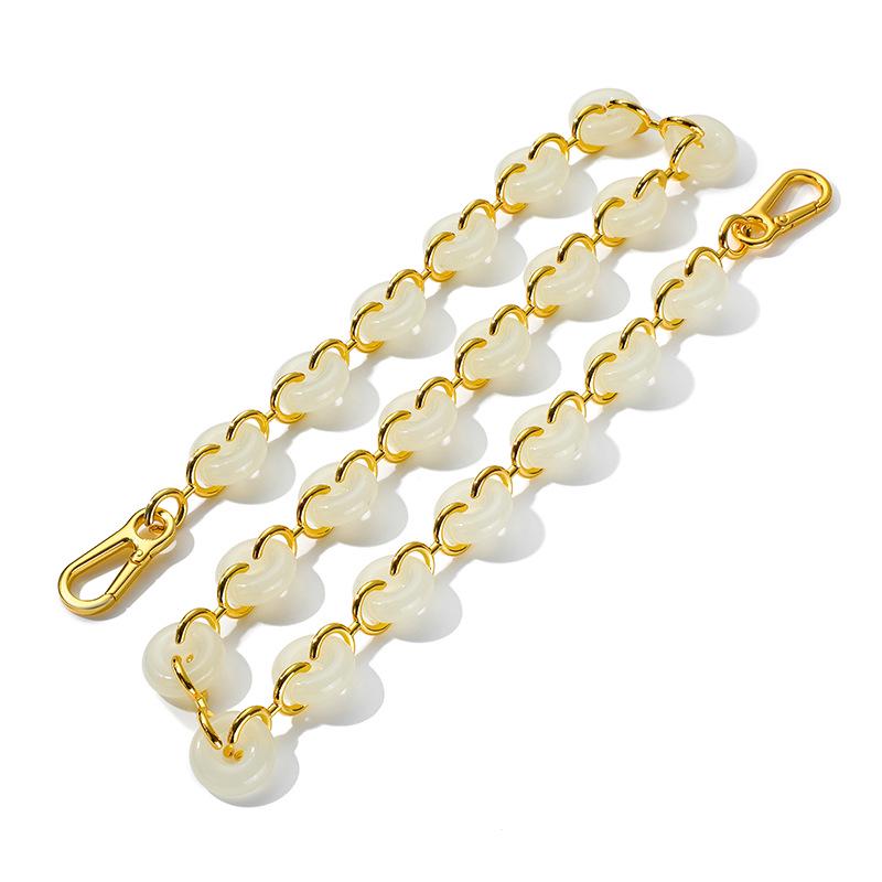 Donut Resin Acrylic Alloy Chain Strap for Shoulder, Crossbody & Underarm Bags