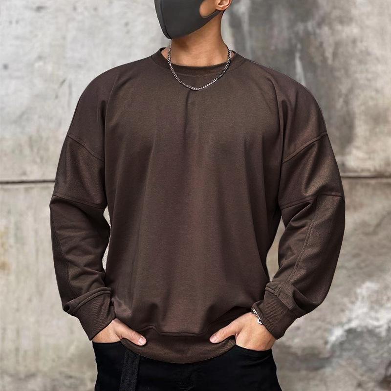 Men's Korean Style Autumn Sweatshirt - Youth Round Neck, Plus Size Casual Jacket
