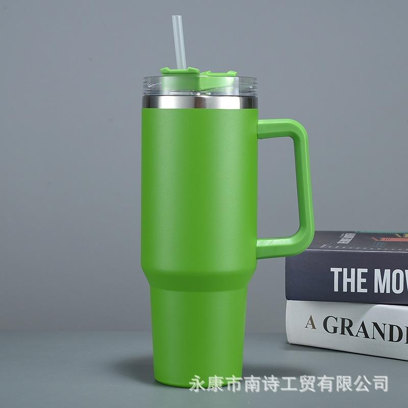 40oz Stainless Steel Insulated Water Bottle With Handle Drinking Cups Keeps Cold Tumbler With Lid Straw Mug for Summer Outdoor