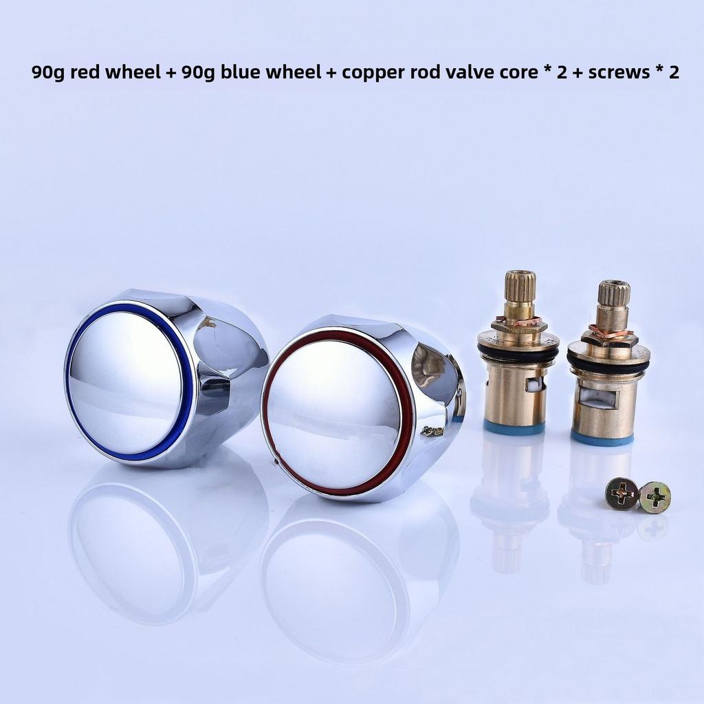 1pcs/2pcs Hot & Cold Tap Top Head Faucet Cover Chrome Plated Replacement Set Kitchen Bathroom Faucets Handle Plastic