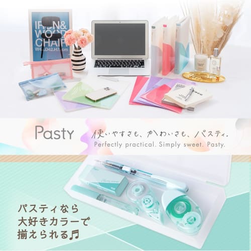 Plus Scissors Portable Pouch Size Pasty Green SC-100PF-P 36-585