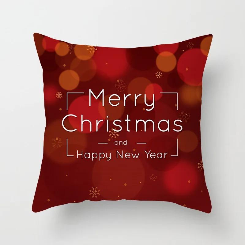 Christmas Themed Pillowcases Car Accessories Office Santa Claus Living Room Sofa Home Pillowcases