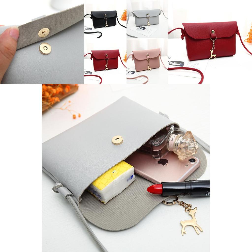 Chic Women's Shoulder Bag Pu Leather Solid Messenger Crossbody Handbags Purse Fashion