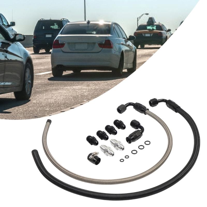 25inch 6AN Power Steering Hose Assembly For C10 Trucks Aluminum High Pressure Easy to Use Accessories