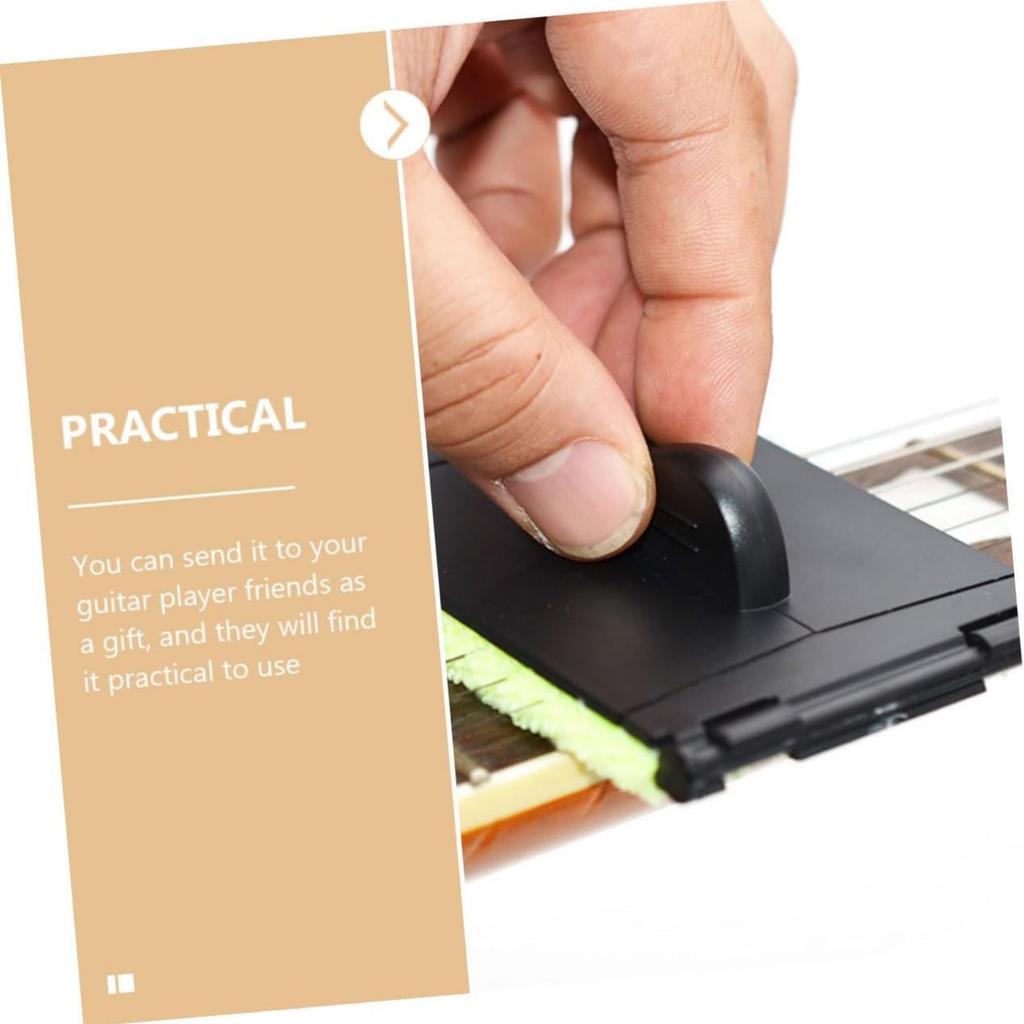 Bundreiniger, Gitarrensaitenreiniger zur Pflege von Bundbrett und Griffbrett, wiederverwendbares Reinigungswerkzeug für Gitarre, Bass, Ukulele