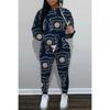 New Autumn And Winter Casual Sportswear Set Hoodie Sweater Set Women'S Chain Printing