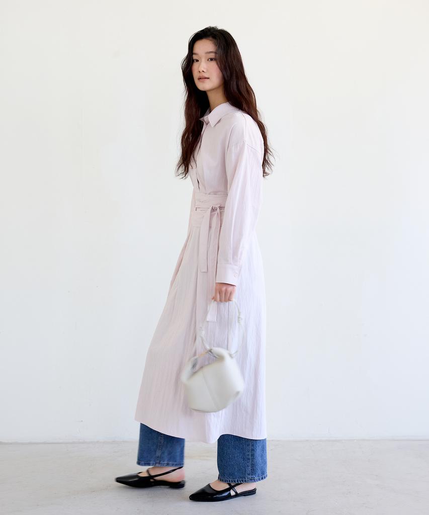 The Ello Feminine Wrap Tie Dress (Pink)