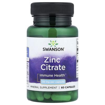 Citrato de Zinco, 30 mg, 60 Cápsulas