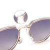 Metal Cat Eye Sunglasses Two-in-one Women Magnetic Clip Cover Vintage Optical Eyeglasses Frame Designer Polarized Sun Glasses