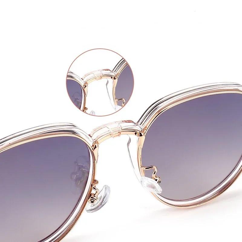 Metal Cat Eye Sunglasses Two-in-one Women Magnetic Clip Cover Vintage Optical Eyeglasses Frame Designer Polarized Sun Glasses