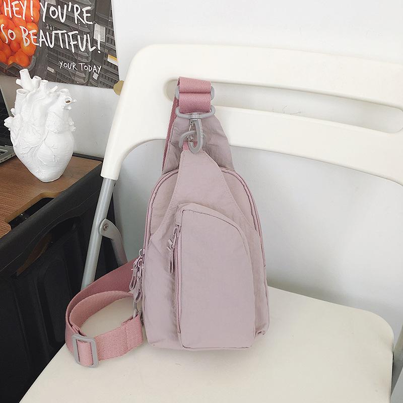 

Новая мужская нагрудная сумка повседневная большой вместимости на плечо сумка-мессенджер корейская версия 2025 нишевый дизайн персонализированный трендовый рюкзак фиолетовый