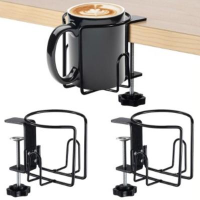 Universal Clip On Table Cup Holder Horizontal Vertical Mount Desktop Mug Rack  Home