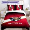Hockey Logo Printed 3PCS Bedding Set Soft Breathable Duvet Cover Pillowcases Set Washable Bedroom Decor Home Gift