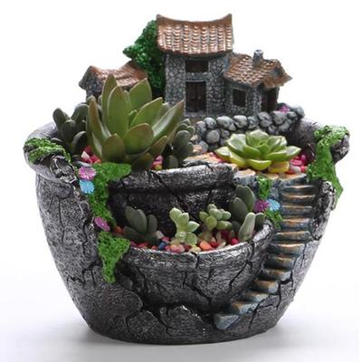 Sukkulenten Pflanzer Blumentopf Harz Blumentopf Desktop Topf Halter Hause Garten Dekoration Pflanzen Halter