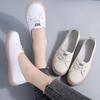 Soft leather new flat-bottomed soft-soled casual sports non-slip shallow-mouth single shoes in autumn