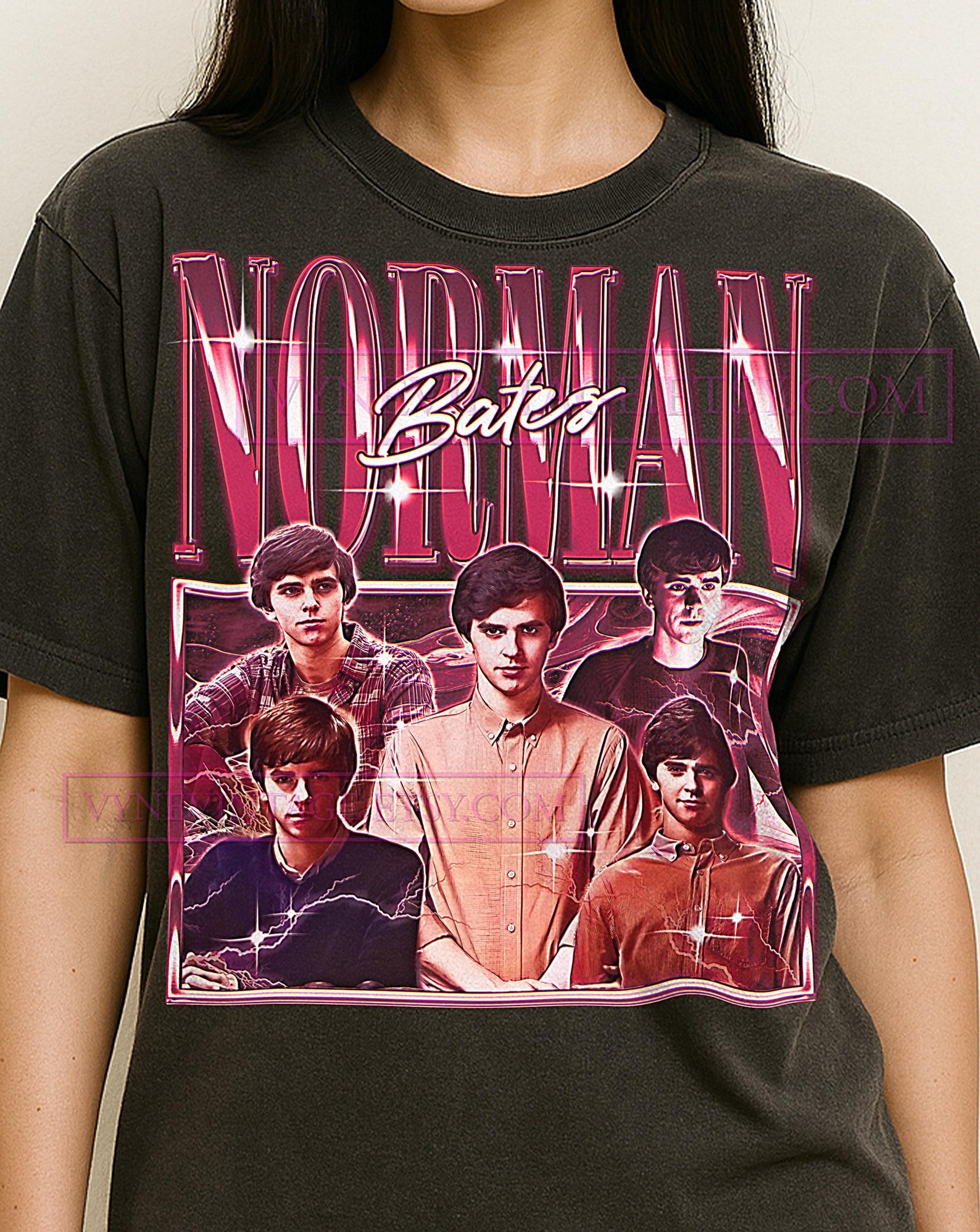NORMAN BATES T-Shirt, Vintage Character Horror Villain Psycho Star Performer Tee, 90s Retro Throwback, Norman Bates Sweater L