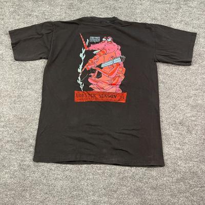 Vintage 1991 Funny California Lobster Season Shirt Large 22x28 Black San Pedro Unisex T-Shirt