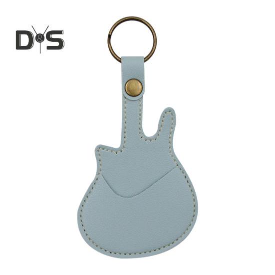 Plektrenhalter in Gitarrenform, Kunstleder-Plektrum-Etui, tragbare Plektrum-Aufbewahrungstasche für Gitarrenspieler, Liebhaber, Lehrer