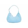 Baby Amber Series Leather Vintage Crocodile Pattern Half Moon Bag Women Handbags Light-Blue 21CRBASLGNDSMA