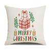 Christmas Pillow Cover Letter Christmas Tree Sofa Pillow Cover Peach Skin Cushion Home Supplies