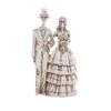 Coppia di Scheletri Classica di Halloween Statuetta in Resina per Decorazione Casa Giardino