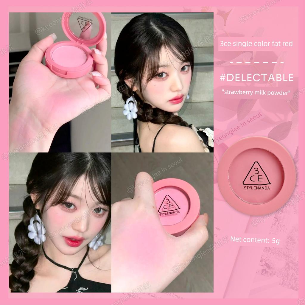 3Ce Single Color Blush in Orange Dangerouspeach Peach Orange Sandstone Expansion and Contraction Color Atmosphere New Product Korea