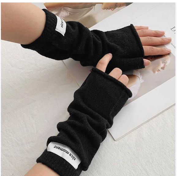 

Women s 2025 Autumn/Winter Knitted Fingerless Wool Gloves: Warm, Touchscreen-Friendly, for Writing