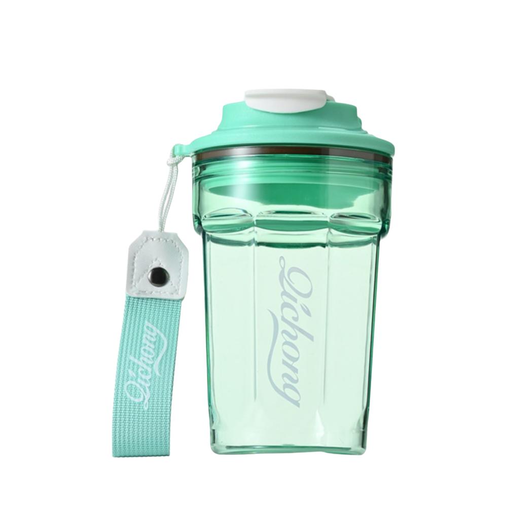 Fashion Plastic Coffee Cup Sealed Anti Fall Water Cup 500ml Handheld Rope Water Bottles Outdoor Sports