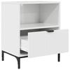 Nightstand High Gloss White 49 X 36 X 61 Cm Particleboard