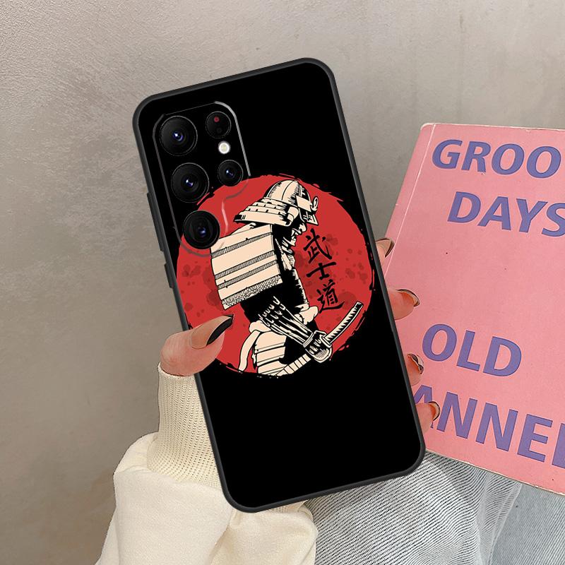 Japanese Samurai Warrior Case For Samsung Galaxy S24 Ultra S20 S21 S22 S23 S25 Ultra S9 S10 Plus S25 FE Cover Coque