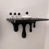 3D Printed Floating Wall Mounted Shelf Creative Drip Design Plastic Rack for Hallway Key Mail Small Accessory Storage