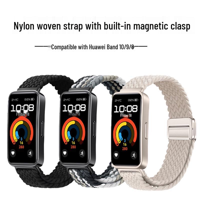 Huawei Band 10 Nylon Woven Strap with Magnetic Buckle for Smart Band 8/9