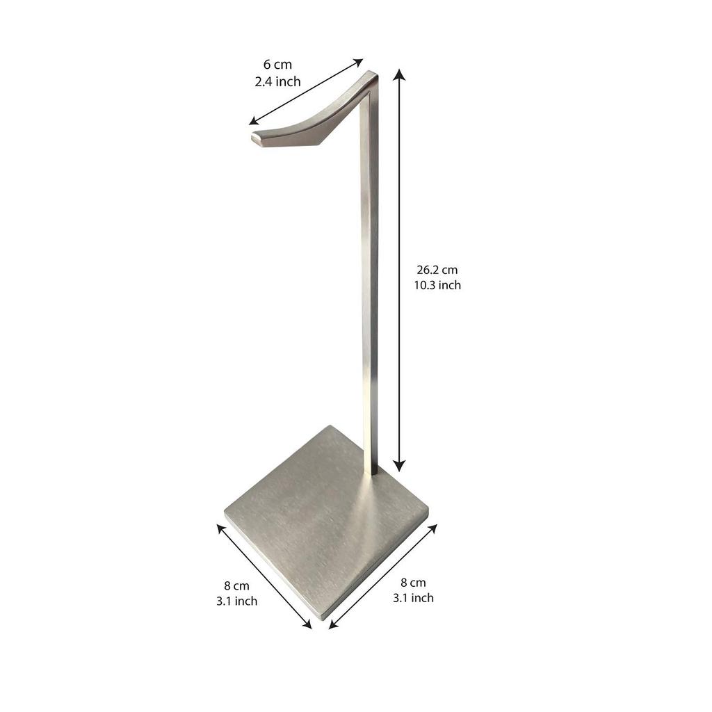 US ArtsOnDesk Modern Art Headphone Stand ST217 Stainless Steel Satin Finish Patent Applicable for - Headset Earphone Game Holder Hook Hanger Mount