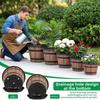 Thickened Plastic Barrel Flowerpot Round Flower Bucket Succulent Planters  Yard Decoration
