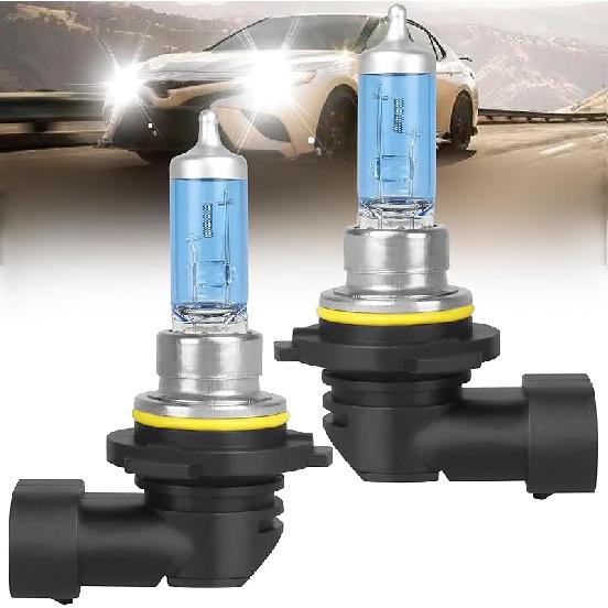 Fit For Toyota Camry 2007-2018 Halogen Headlight Bulbs,9005/HB3 High Beam + H11 Low Beam Halogen Headlight Bulbs Headlamp Replcement Bulb Kit,Plug