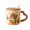 Creative and Cute Bear Mugs with LIDS Couple Cups with High Appearance Standards  Ceramic Cups Home Drinking Cups  Office Coffee Cups