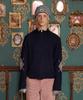 Unalloyed Argyle Zip-Up Knit / Navy