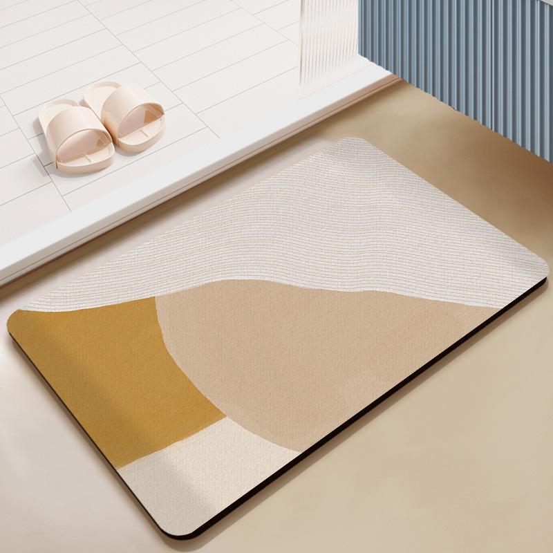 Household Diatomaceous Mud Quick Drying Soft Floor Mat Bathroom Absorbent Non-slip Toilet Toilet Carpet Thickened