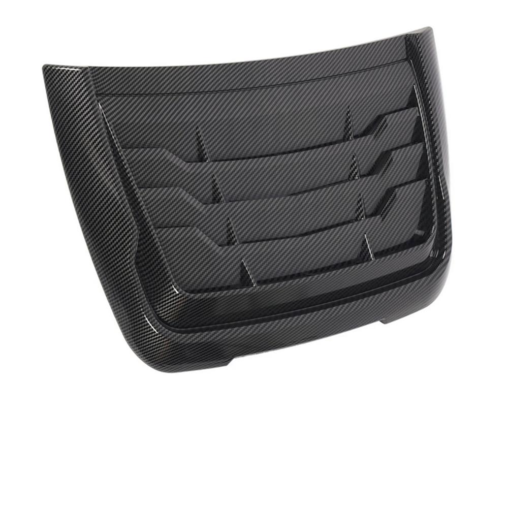 Carbon Fiber Look Plastic Car Hood Vent Scoop Cover Air Intake Grille Inlet Trim