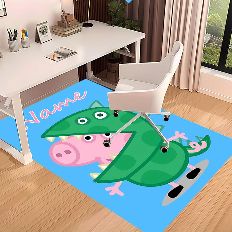 Custom personalization Peppa Pig Print Area Rug - Soft, Washable Non-Slip Indoor Mat,Living Room,Home&Office Decorative Rug